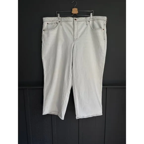 Madewell The Plus Perfect Vintage Wide Leg Crop Jean Edmunds Wash NEW Size 26W