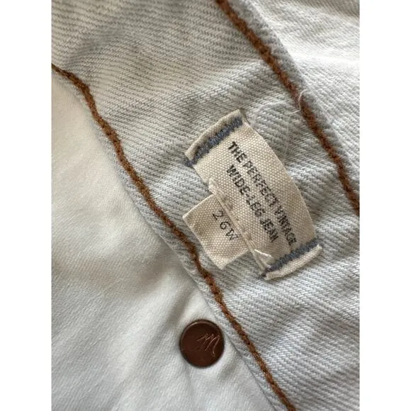 Madewell The Plus Perfect Vintage Wide Leg Crop Jean Edmunds Wash NEW Size 26W