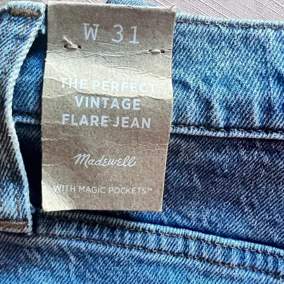 Madewell Vintage Flare Jean Size 31