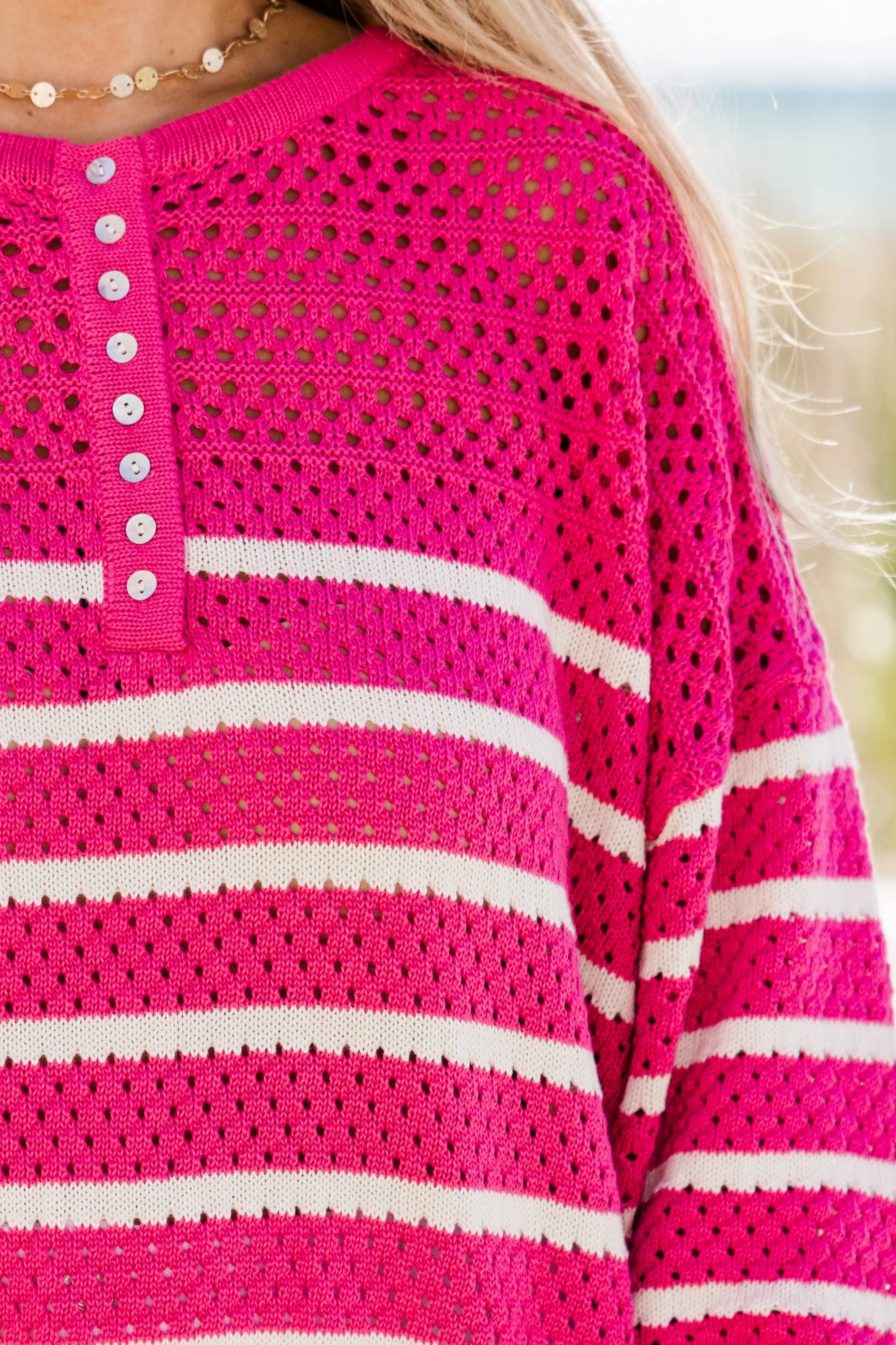 Make Connections Sweater, Pink