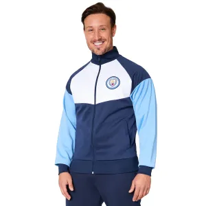 Manchester City F.C. Mens Zip Up Track Jacket with Pockets