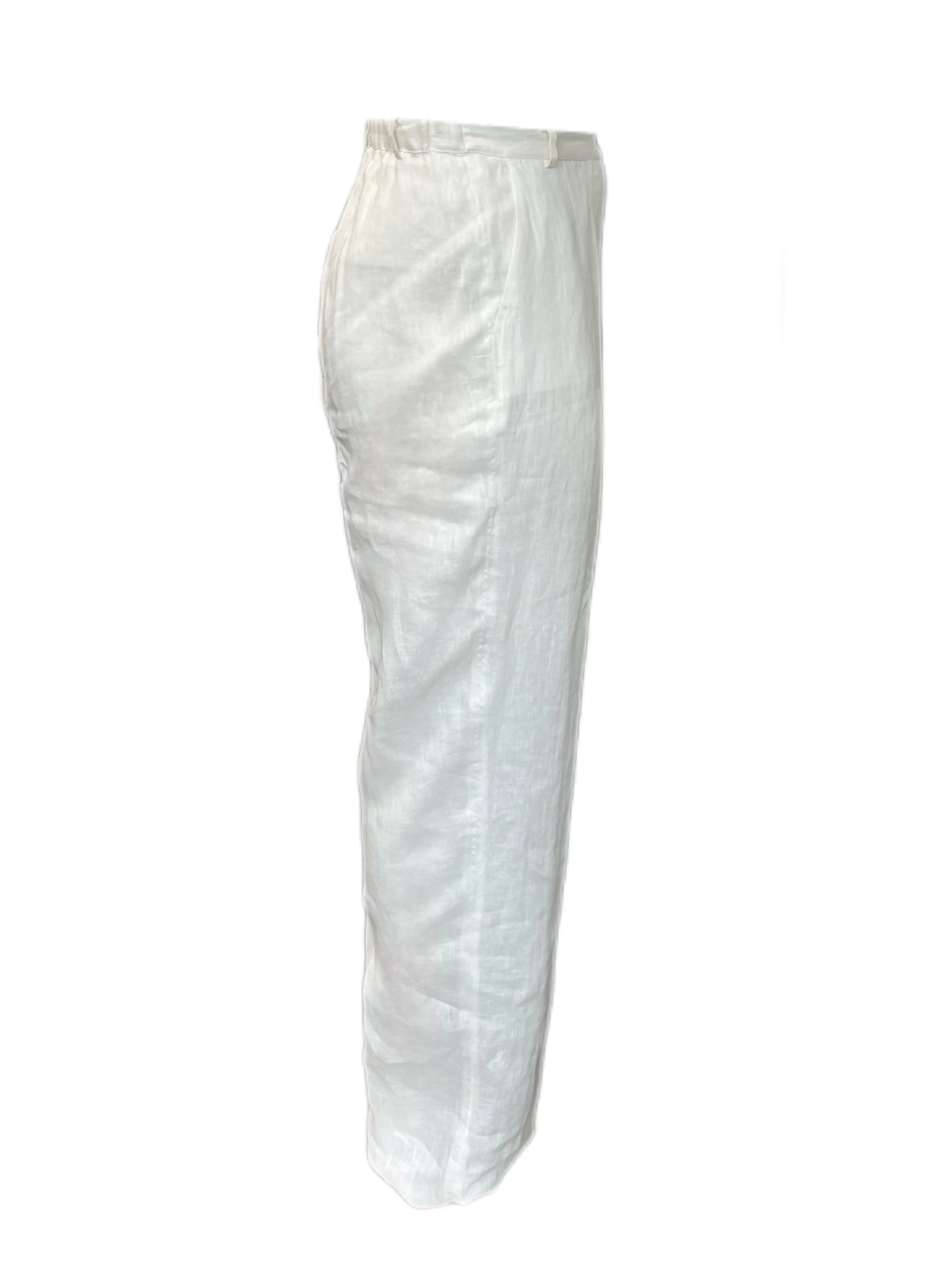 Marina Rinaldi Women's White Rigoli Zipper Closure Pants Size 20W/29 NWT