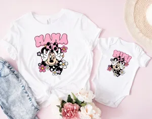 Matching Mini & Mama Mummy Personalised T-Shirt & vest Mini - White Only