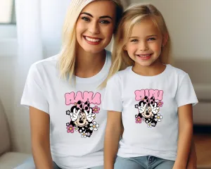 Matching Mini & Mama Mummy Personalised T-Shirts Mini - Various Colours