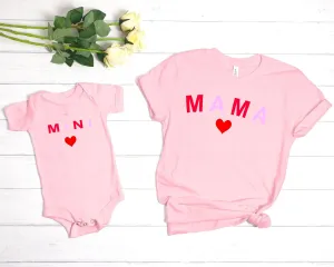 Matching Pink Mama & Mini T-shirts