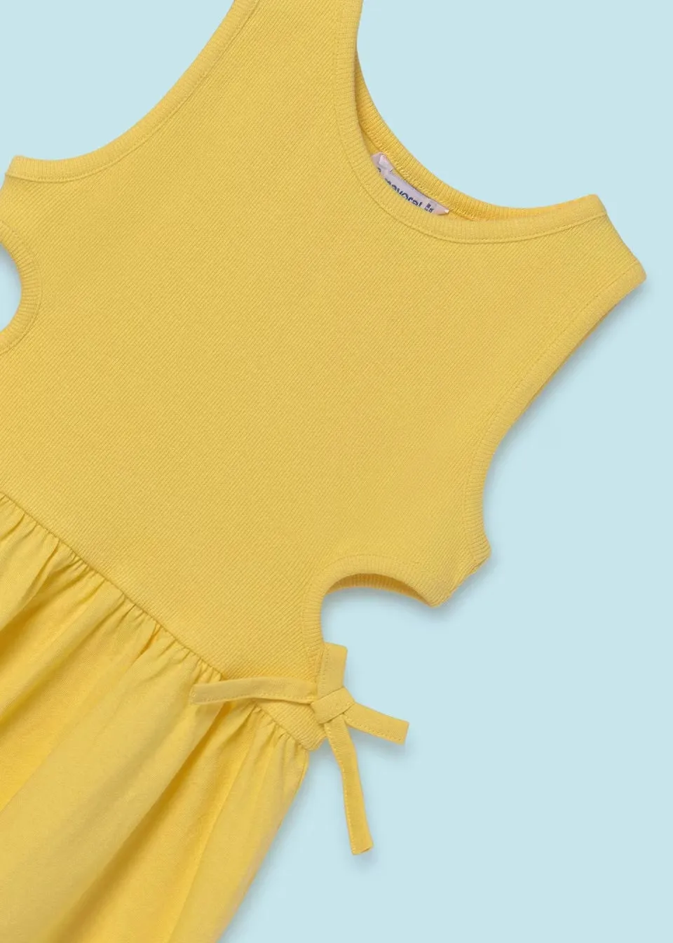Mayoral Older Girls Cut Out Dress 6965 Yellow