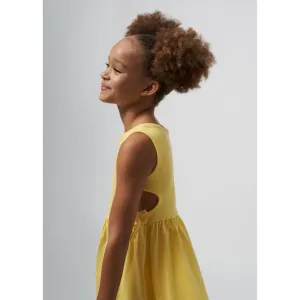 Mayoral Older Girls Cut Out Dress 6965 Yellow