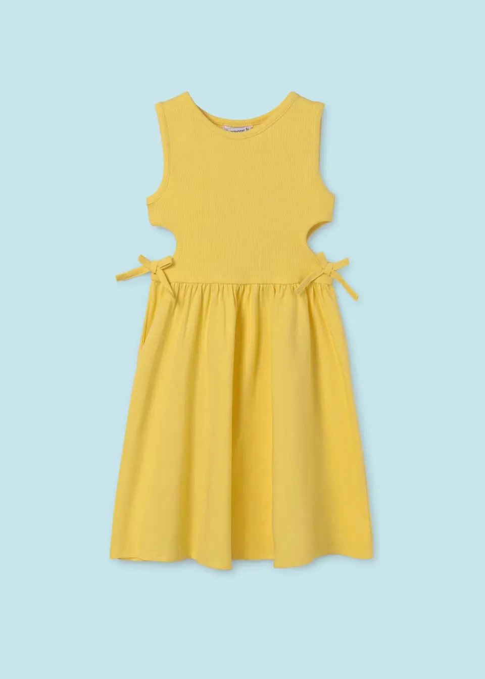 Mayoral Older Girls Cut Out Dress 6965 Yellow