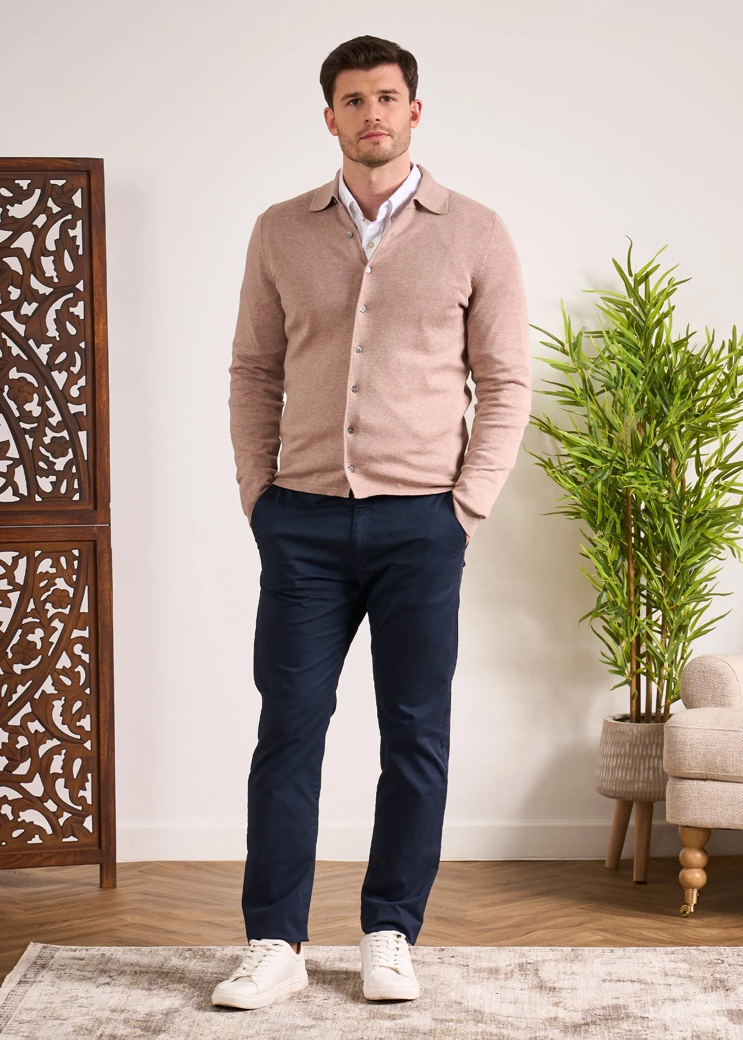 Medstead Men's Long Sleeve Shirt In Coffee