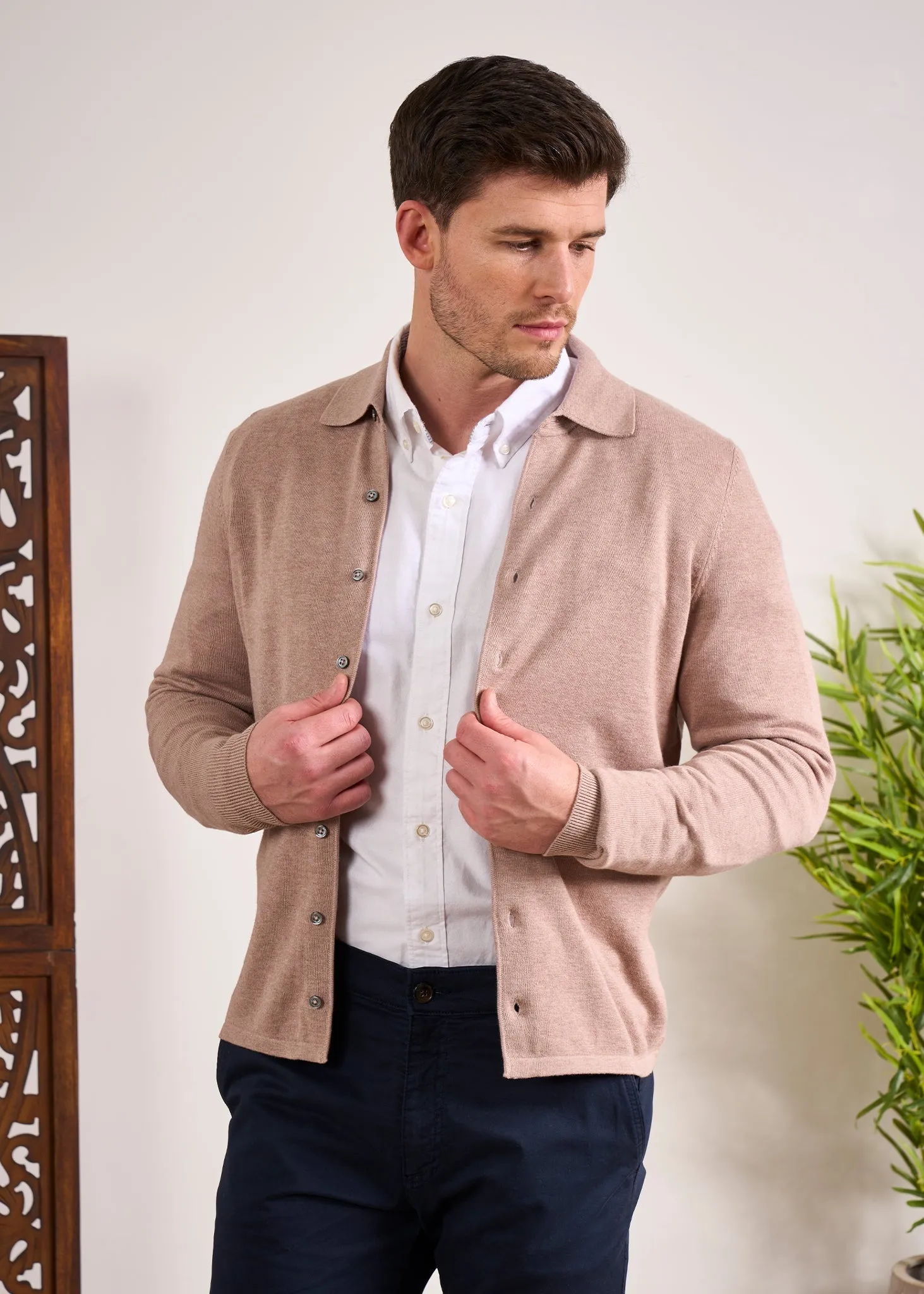 Medstead Men's Long Sleeve Shirt In Coffee