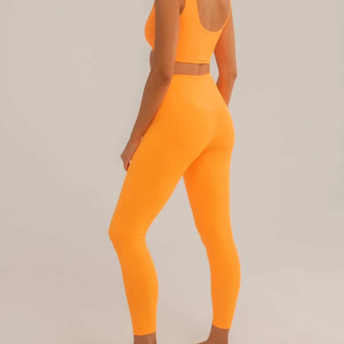 Melon Micro Rib Wide Band Legging