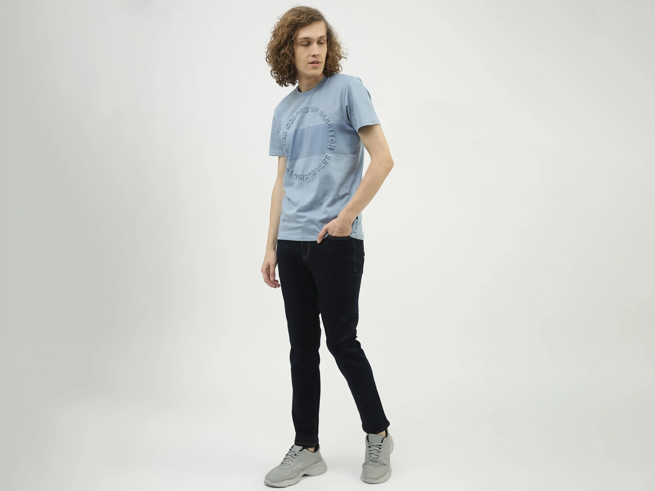 Men Solid Low Crotch Jeans