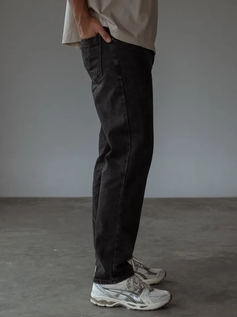 MEN STRAIGHT JEAN  - BLACK VINTAGE