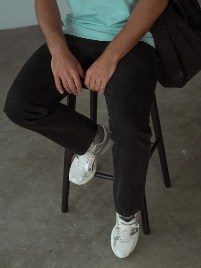 MEN STRAIGHT JEAN  - BLACK VINTAGE