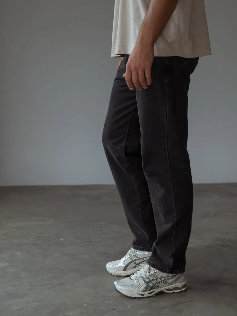 MEN STRAIGHT JEAN  - BLACK VINTAGE