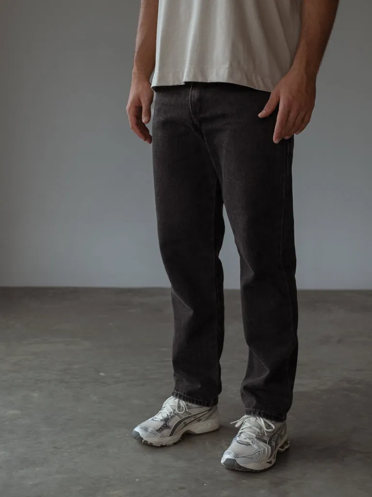 MEN STRAIGHT JEAN  - BLACK VINTAGE