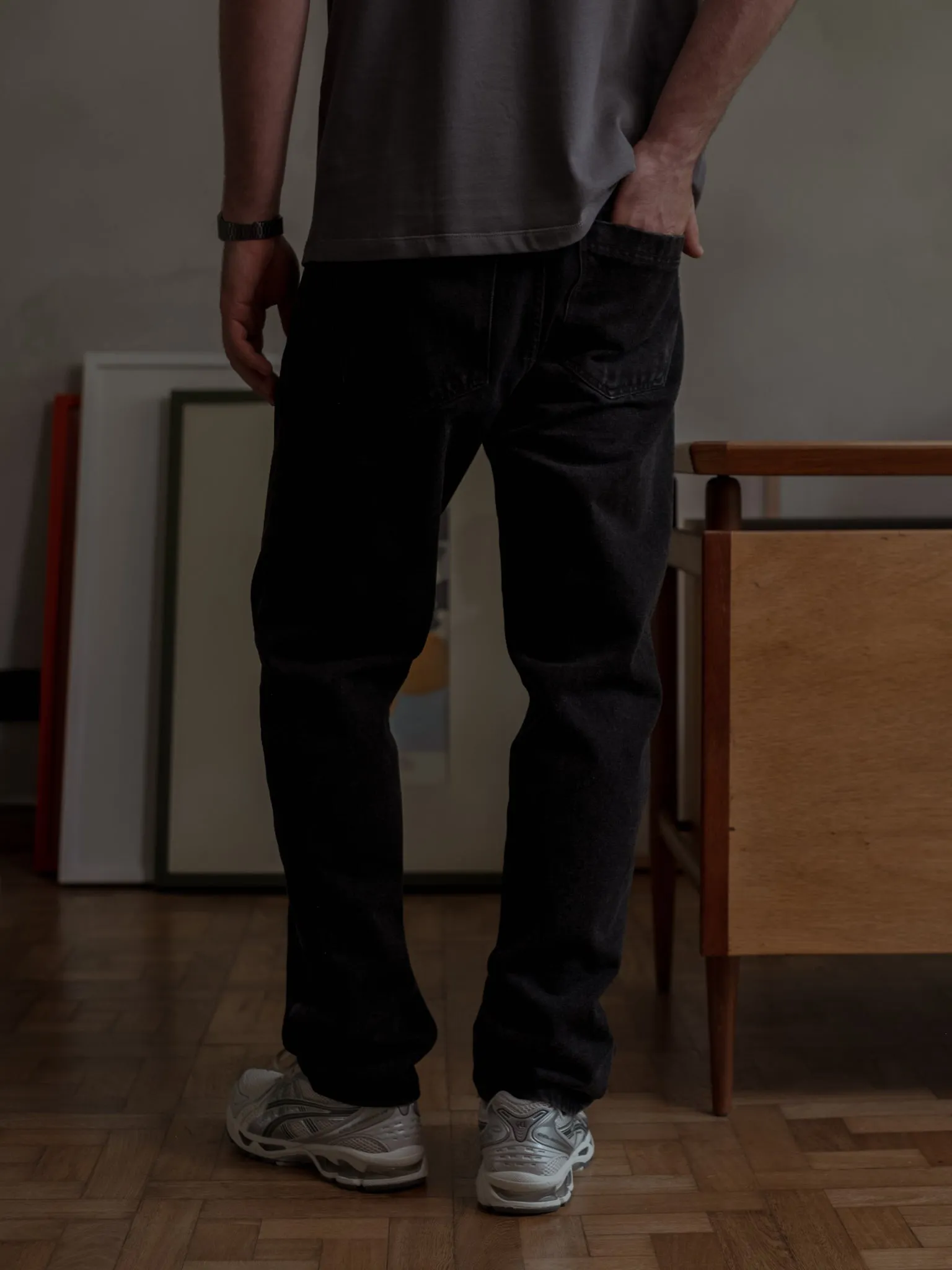 MEN STRAIGHT JEAN  - BLACK VINTAGE