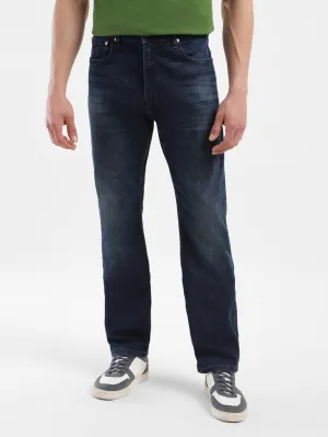 Men's 551 Blue Loose Straight Fit Mid Rise Jeans