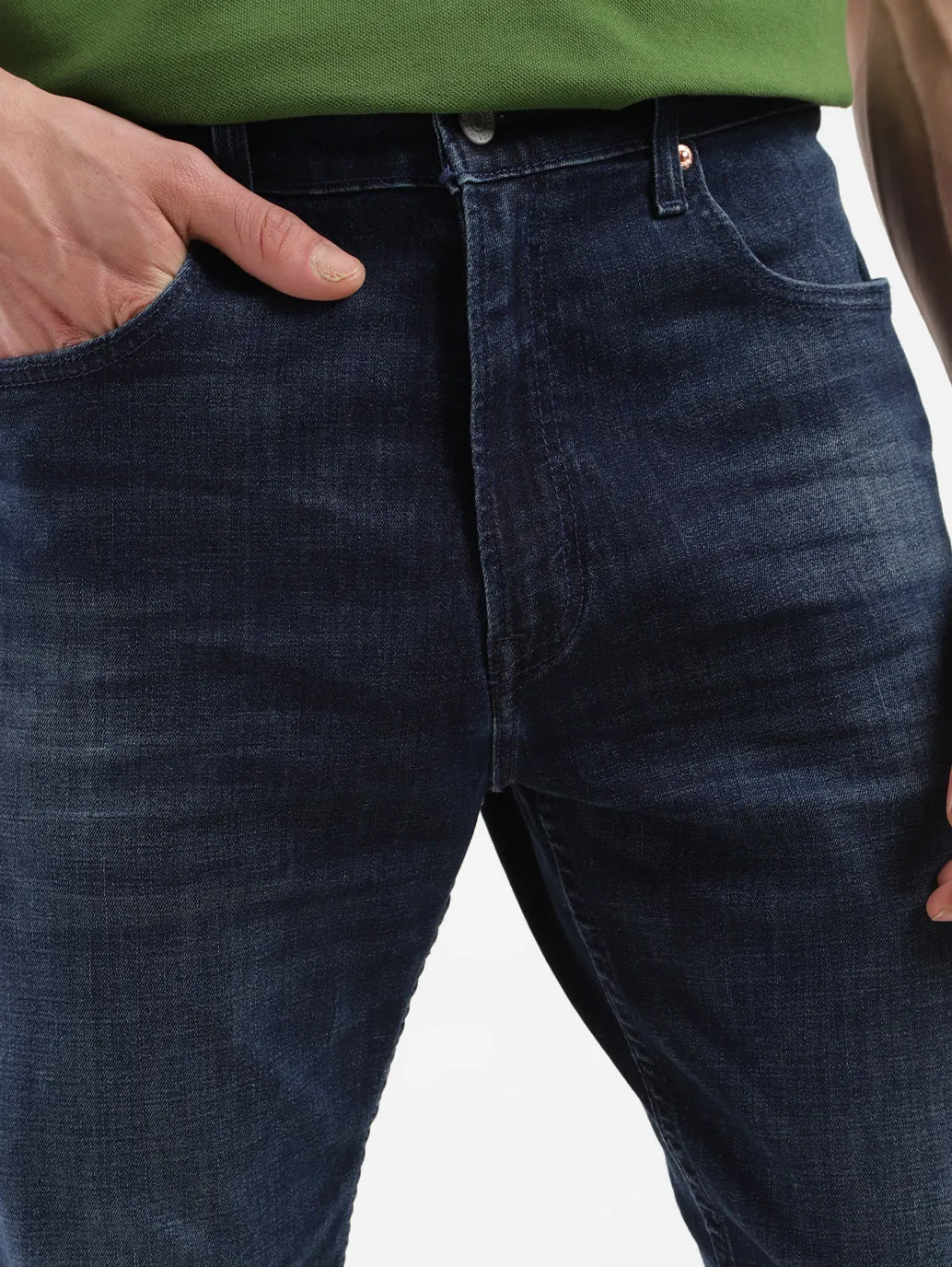 Men's 551 Blue Loose Straight Fit Mid Rise Jeans