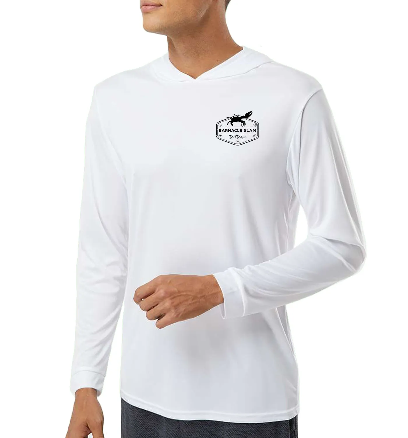 Men's Barnacle Slam Performance White Hoodie