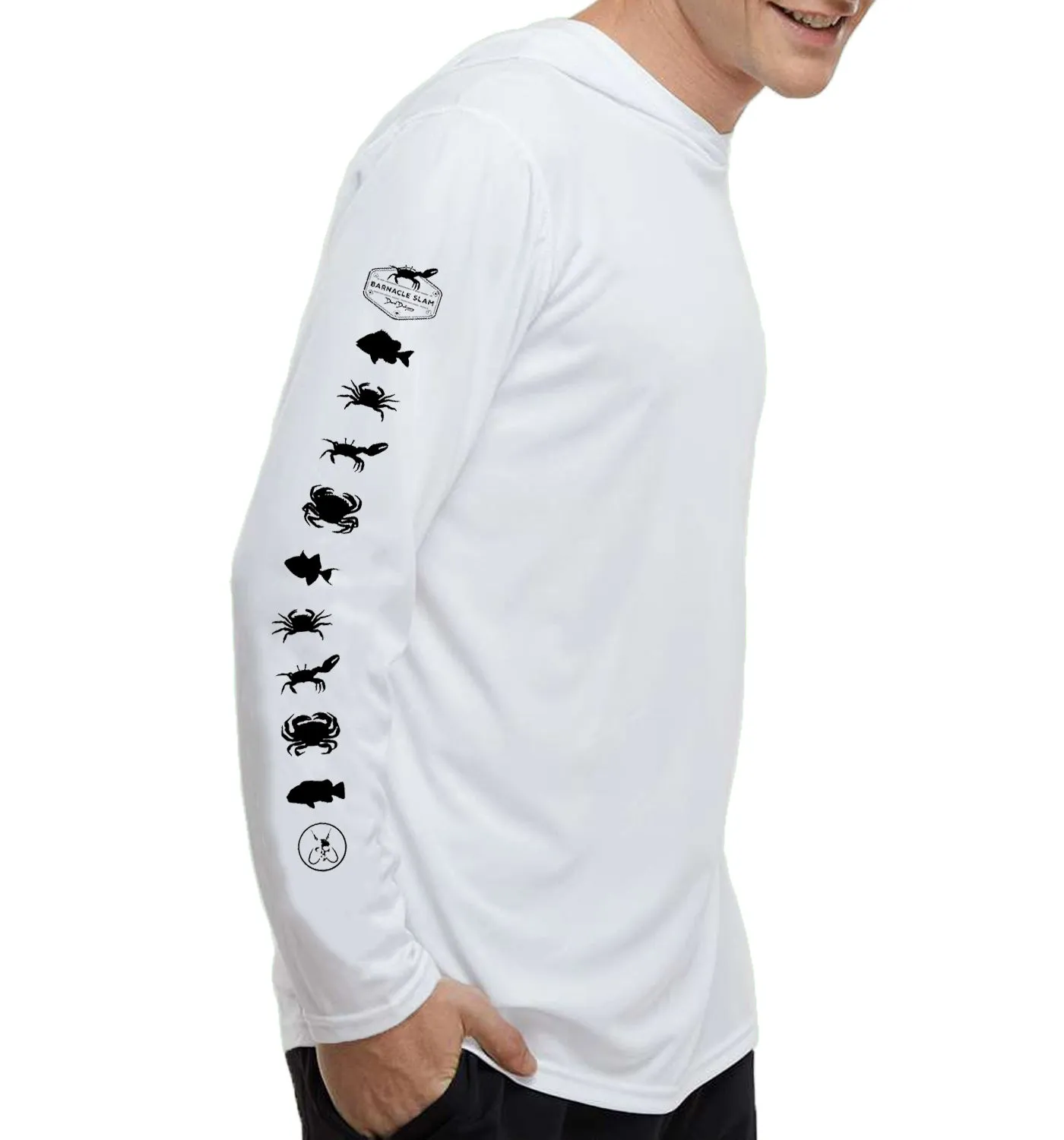 Men's Barnacle Slam Performance White Hoodie