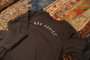 Men's Black Block Letter Fine Long Sleeve T-Shirt