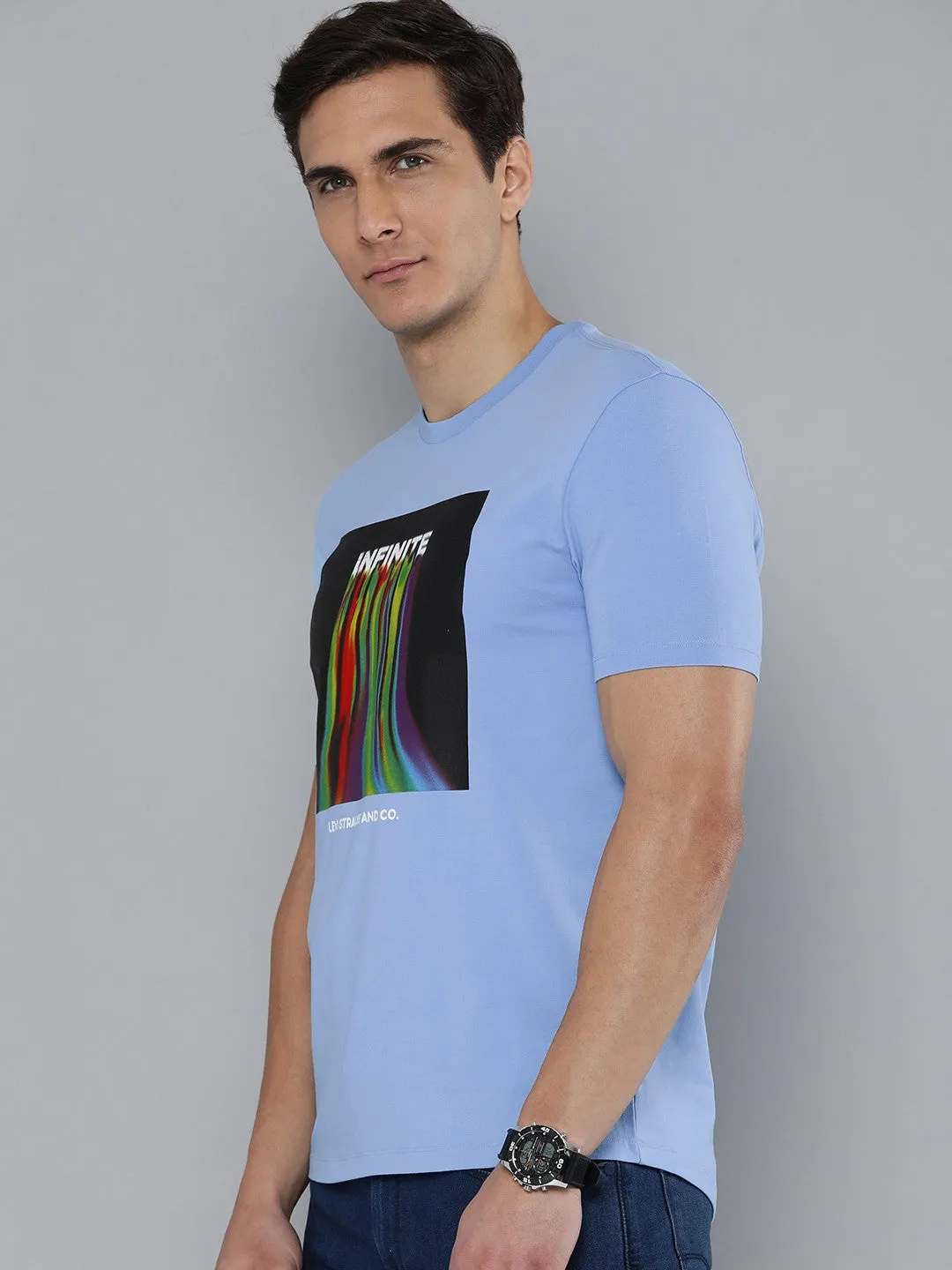 Men's Graphic Print Crew Neck T-shirt