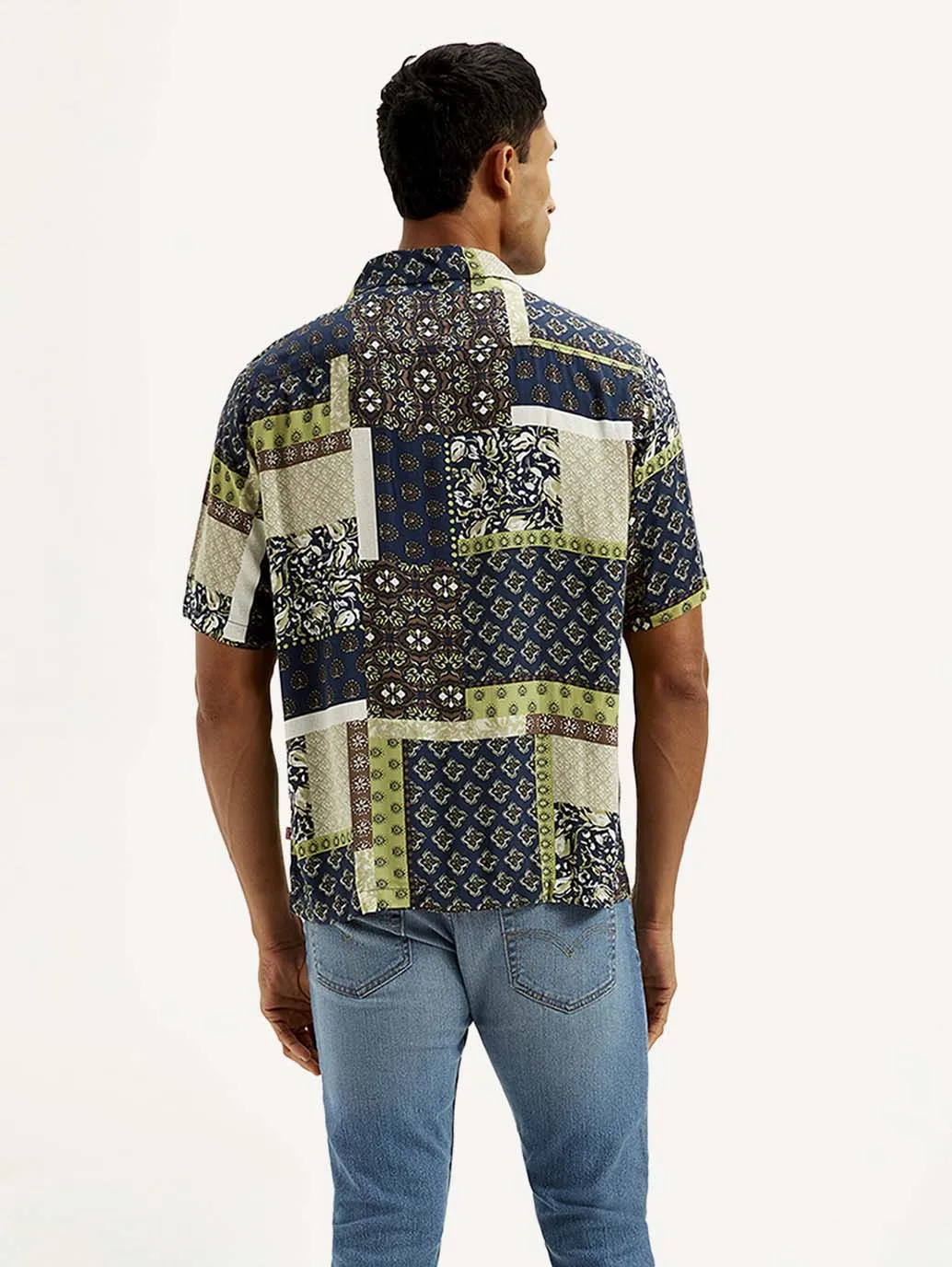 Men's Resort Collar Ethnic Motif Relaxed Fit Shirt