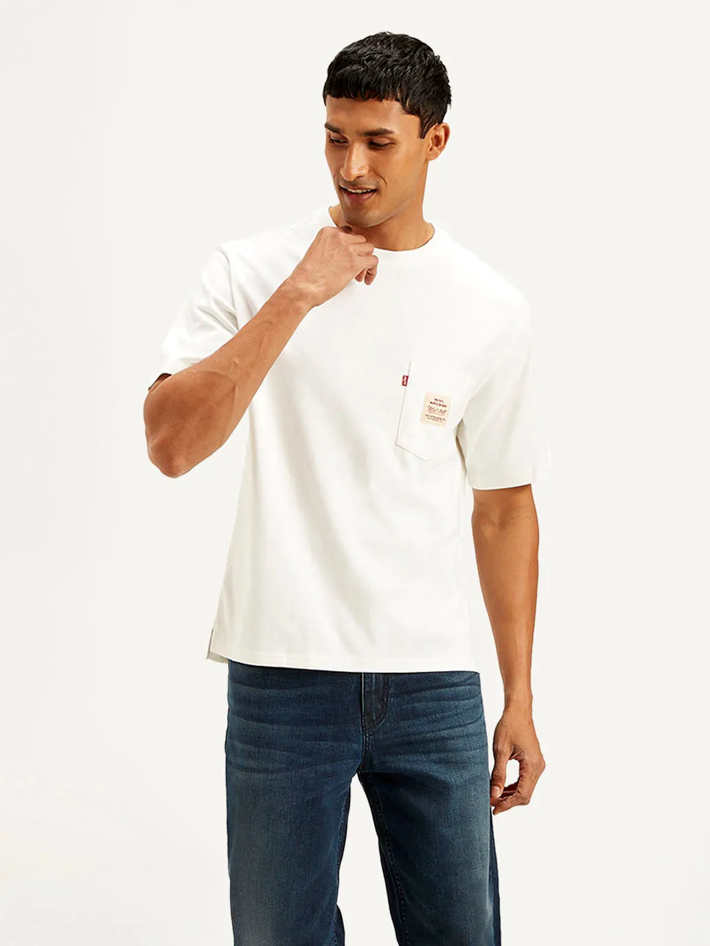 Men's Solid Crew Neck T-Shirt