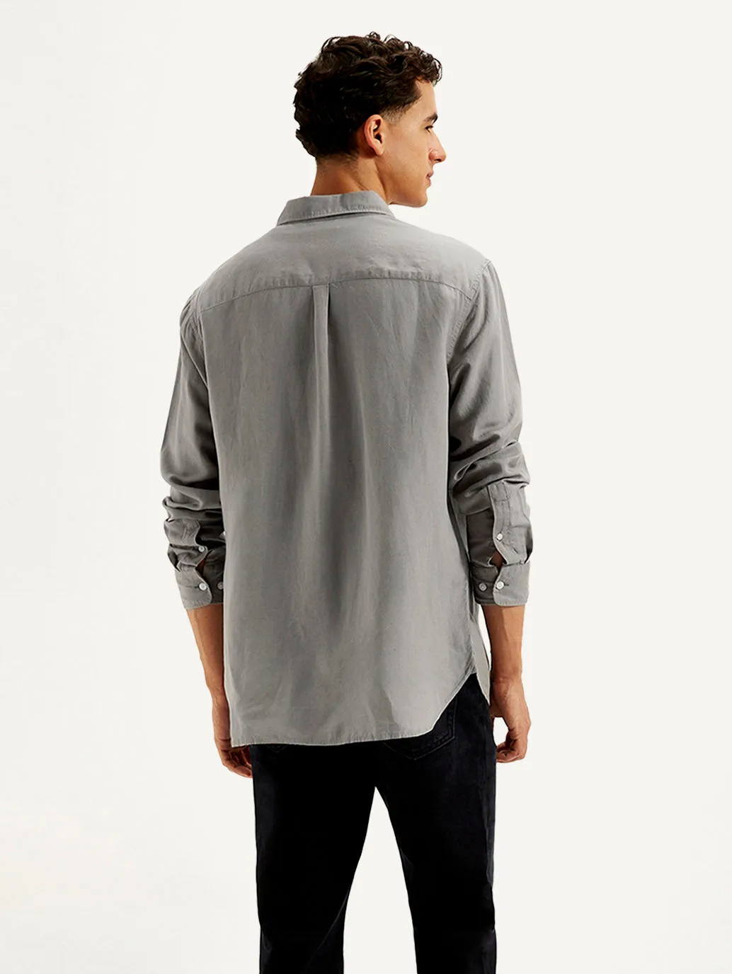 Men's Solid Slim Fit Linen Shirt