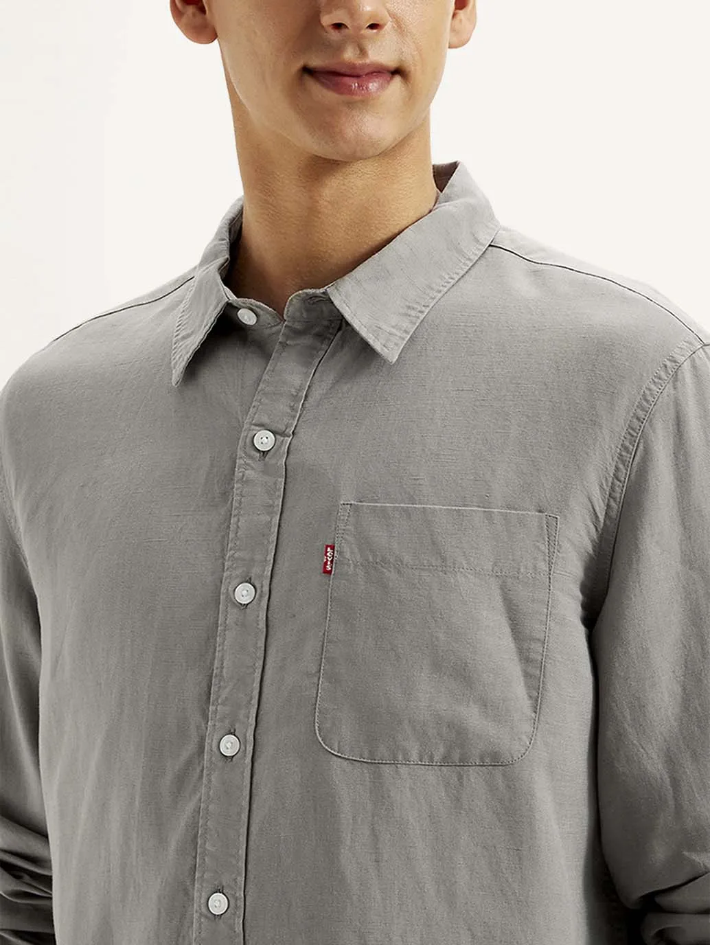Men's Solid Slim Fit Linen Shirt
