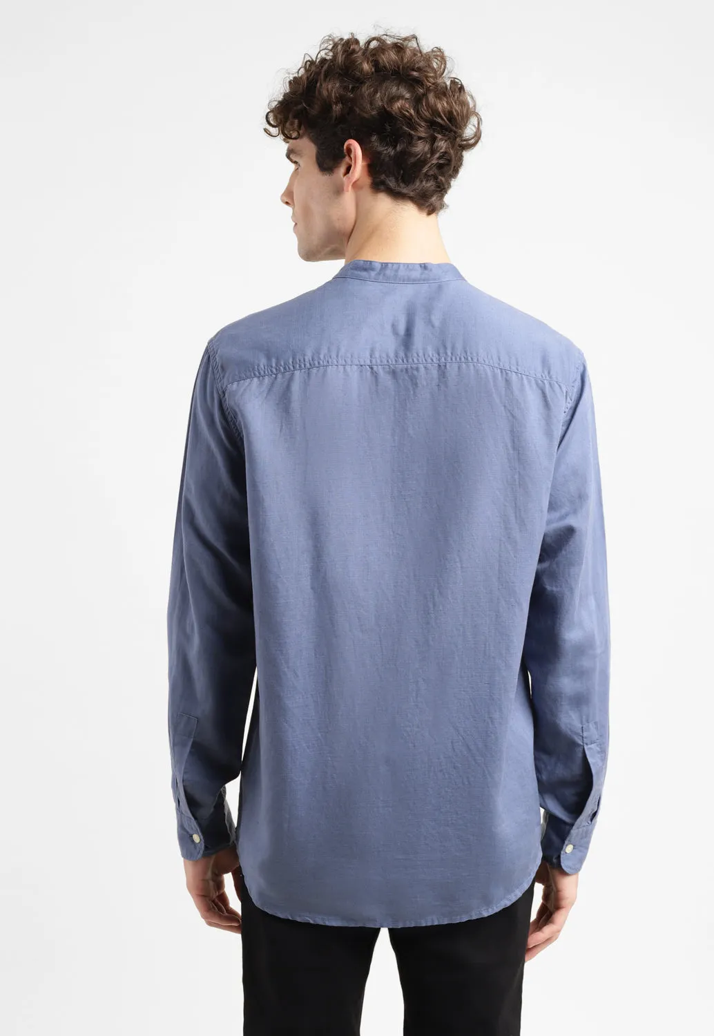 Men's Solid Slim Fit Linen Shirt