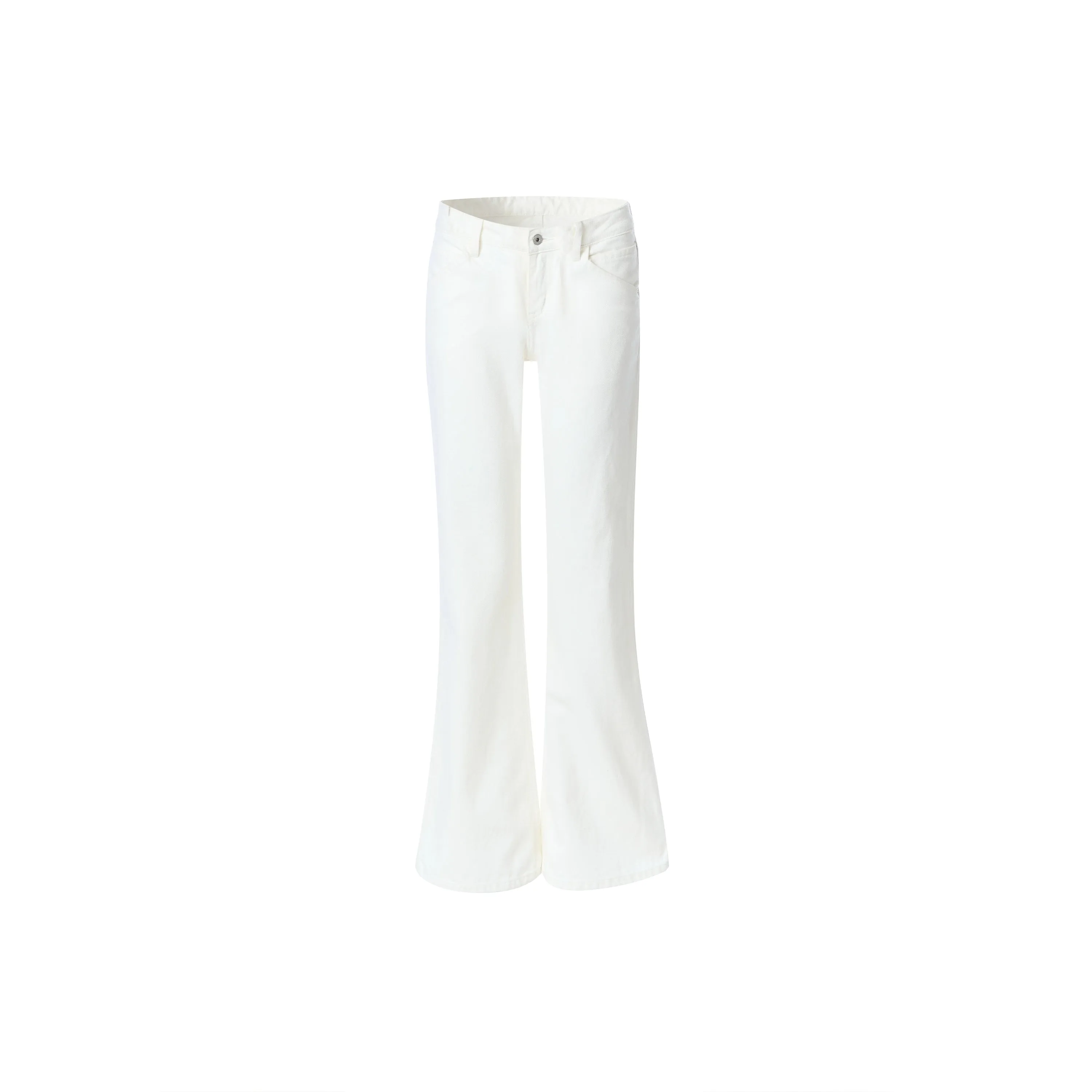 Mid-Rise Flared Denim Pants