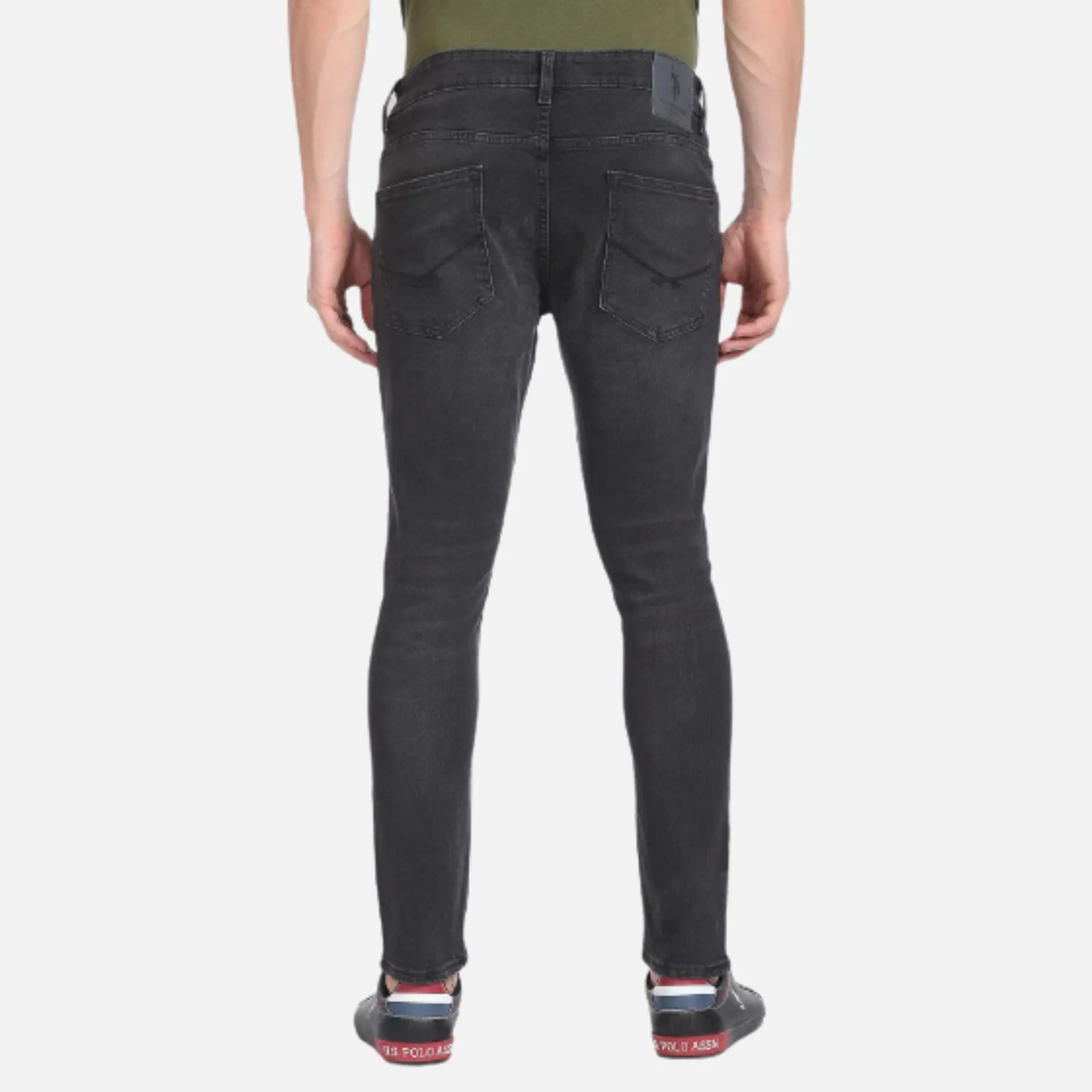 Mid Rise Henry Cropped Fit Jeans
