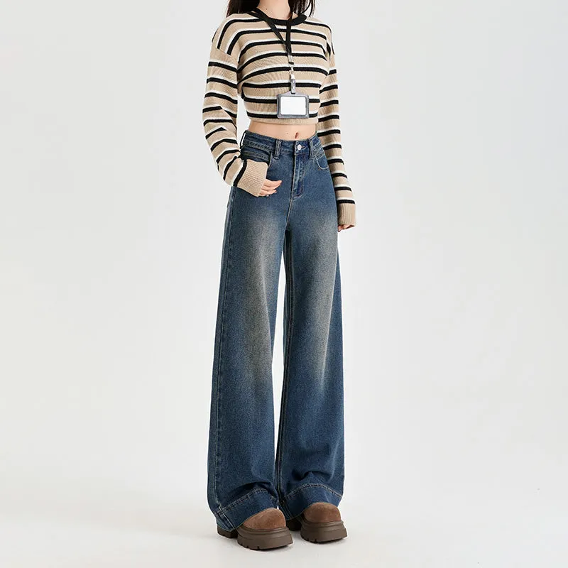 Mid Waist Elastic Stretch Flared Jeans