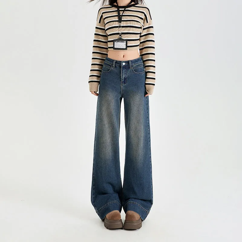 Mid Waist Elastic Stretch Flared Jeans