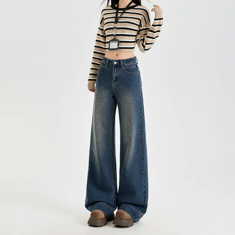 Mid Waist Elastic Stretch Flared Jeans