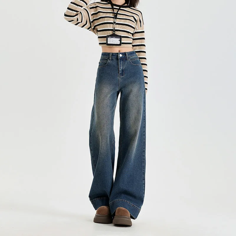Mid Waist Elastic Stretch Flared Jeans