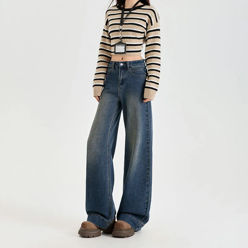 Mid Waist Elastic Stretch Flared Jeans