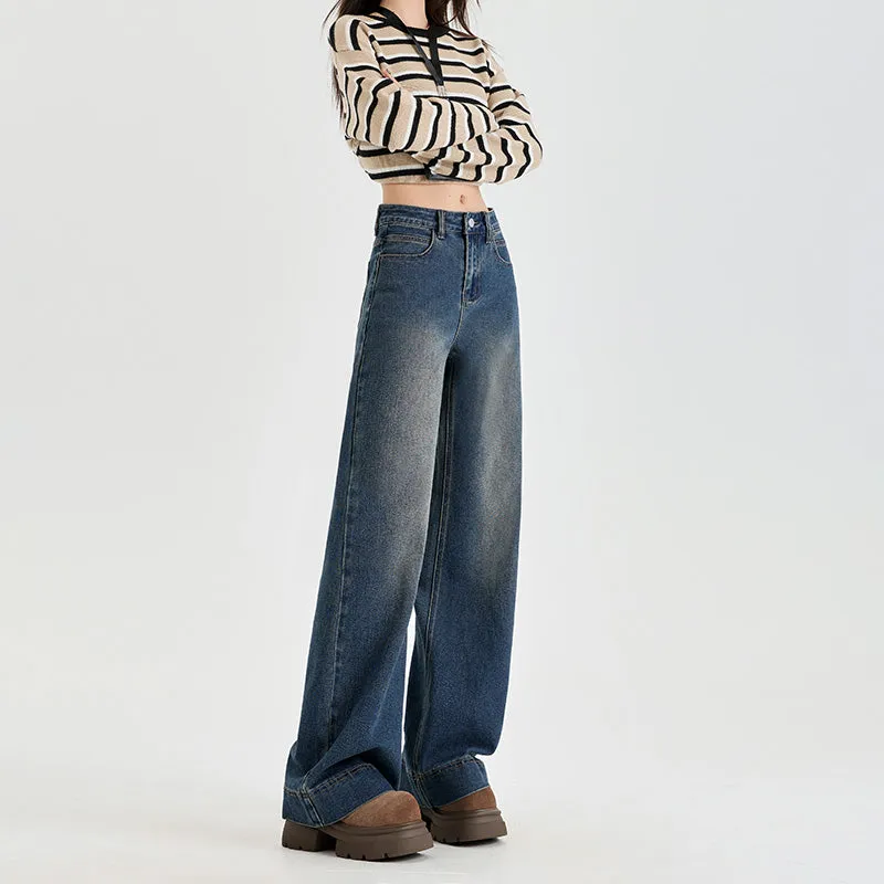 Mid Waist Elastic Stretch Flared Jeans