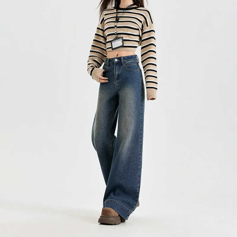 Mid Waist Elastic Stretch Flared Jeans