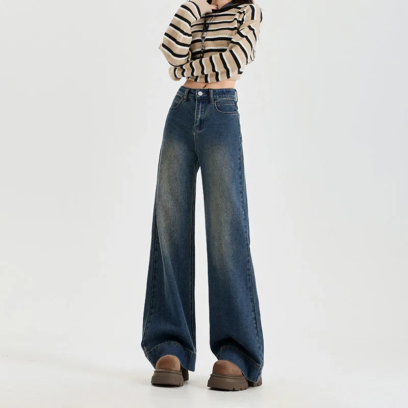 Mid Waist Elastic Stretch Flared Jeans