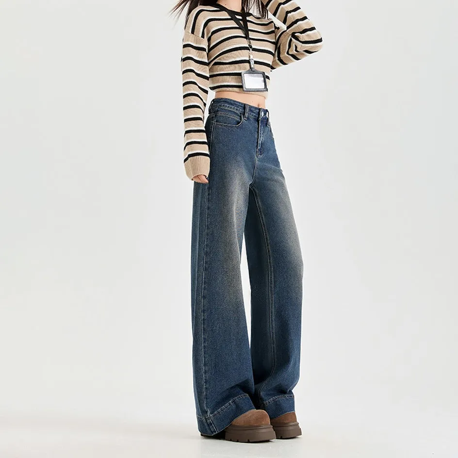 Mid Waist Elastic Stretch Flared Jeans
