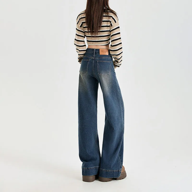 Mid Waist Elastic Stretch Flared Jeans