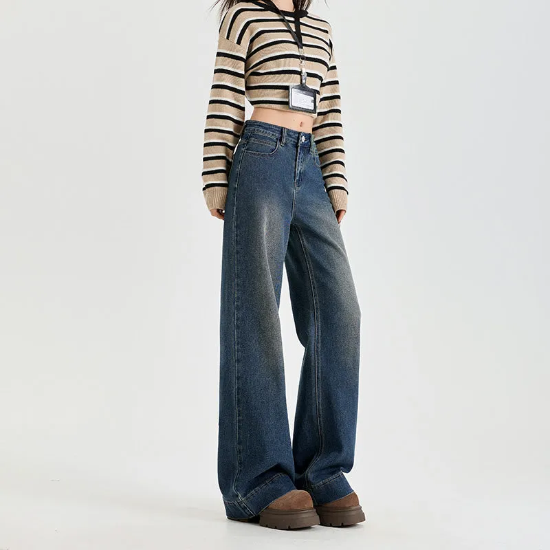 Mid Waist Elastic Stretch Flared Jeans
