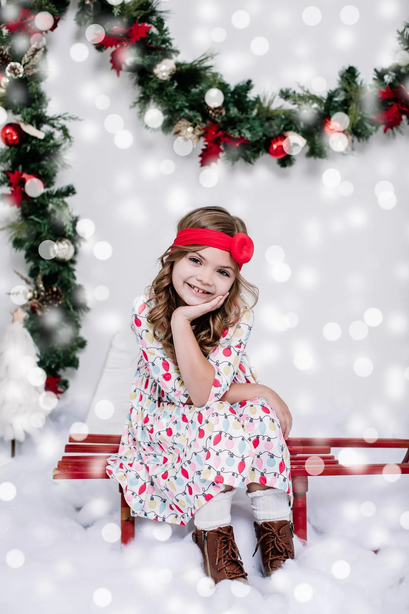 Mila & Rose Merry & Bright 3/4 Sleeve Twirl Dress w/Pockets