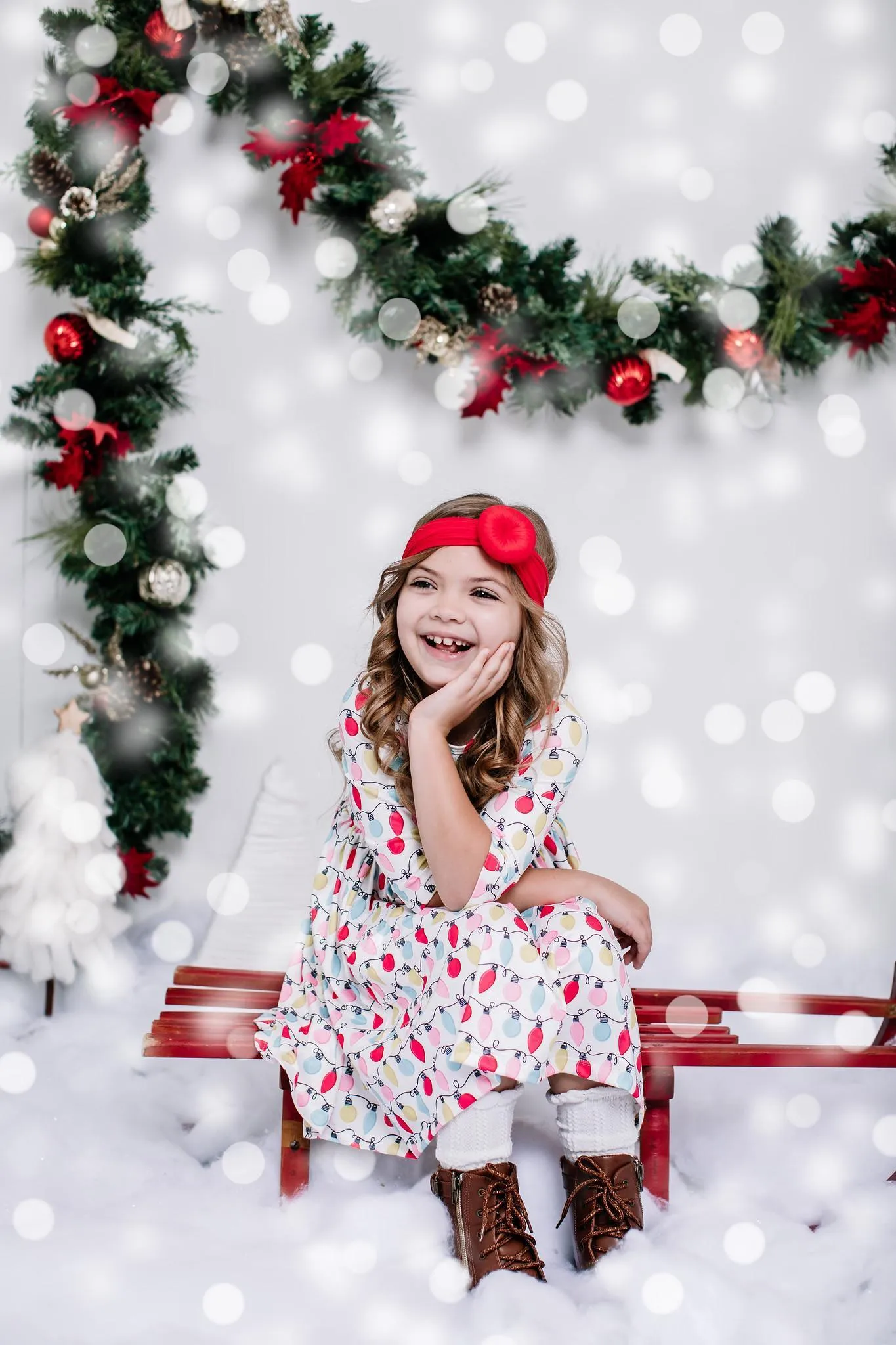Mila & Rose Merry & Bright 3/4 Sleeve Twirl Dress w/Pockets