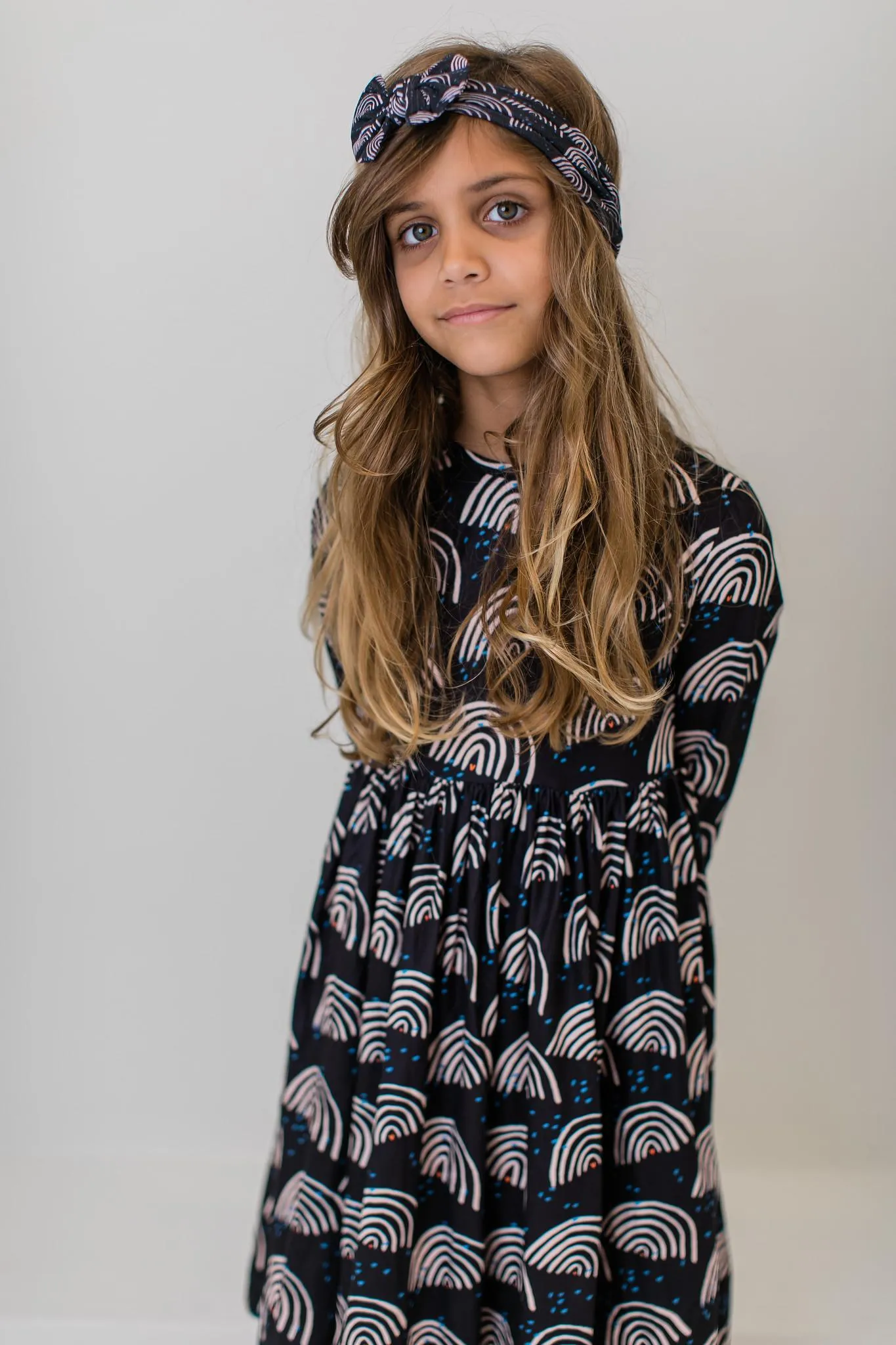 Mila & Rose Midnight Rainbow Twirl Dress