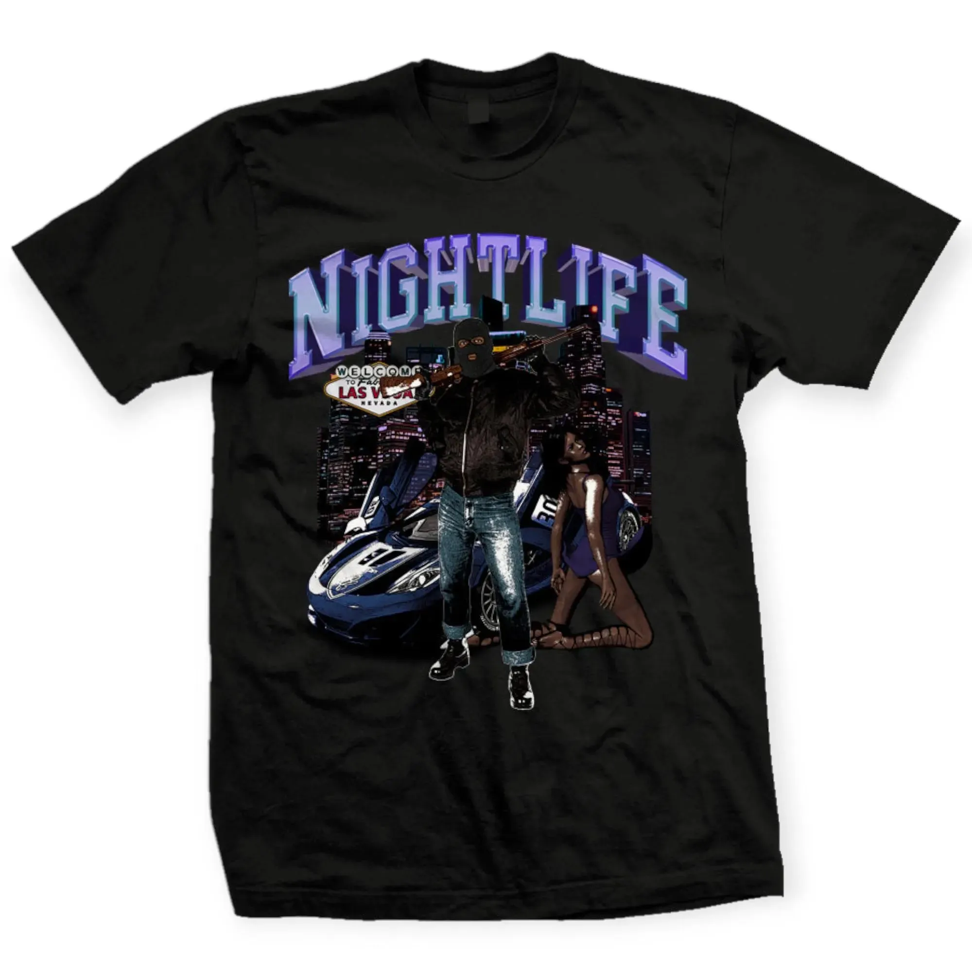 Million Dolla Motive Men Nightlife T-Shirt (Black)