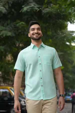 Mint Green · Half Sleeve Shirt